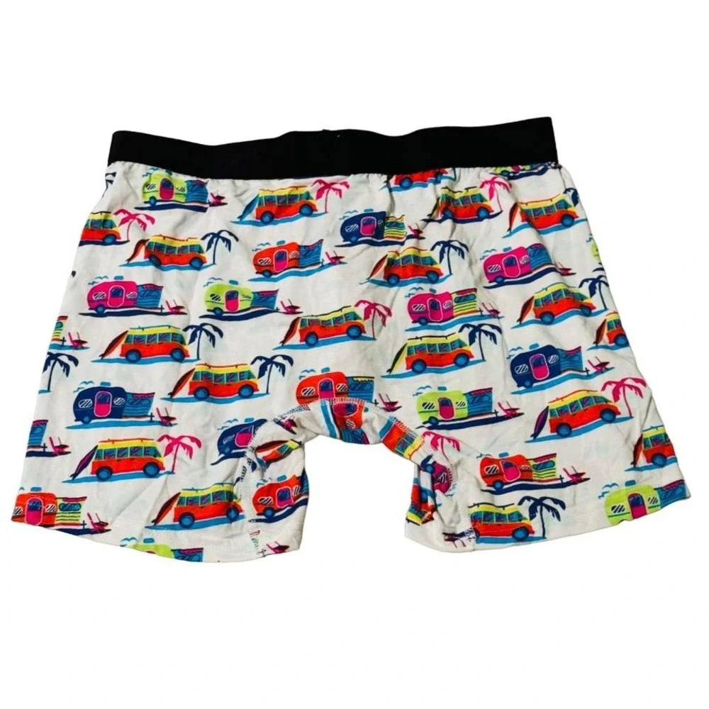 MeUndies Campers beach summer boxer brief white size medium‎ nwot